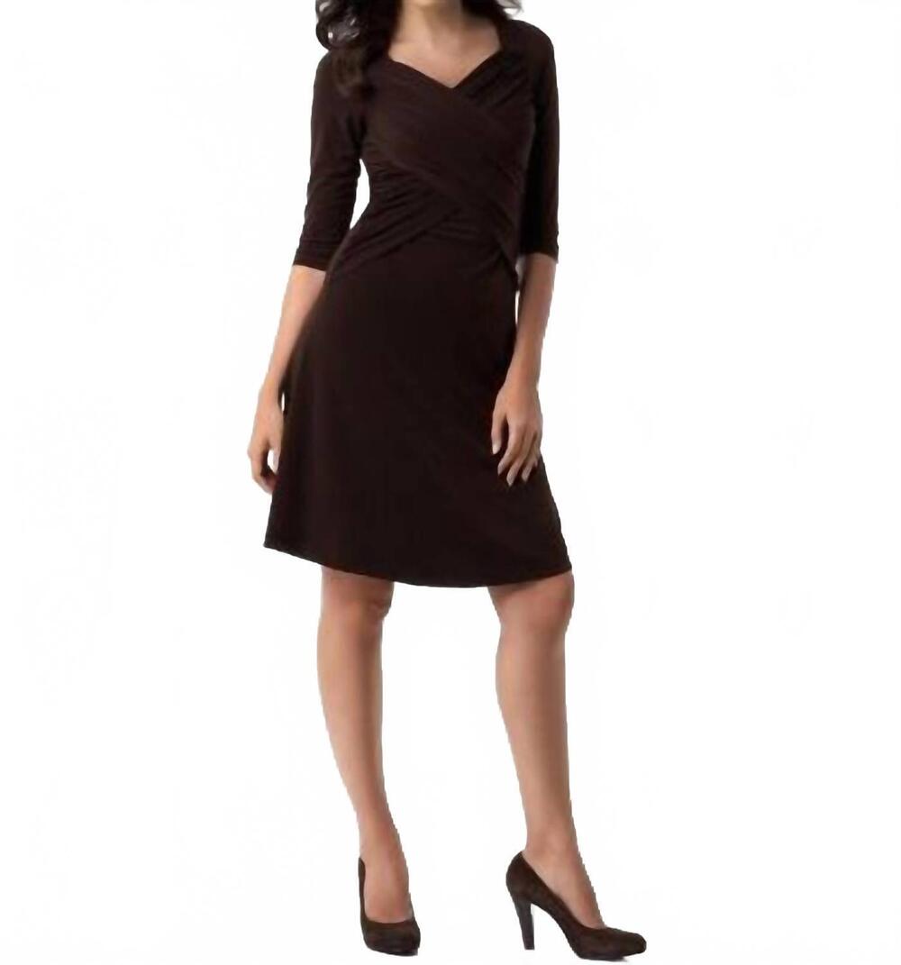 NEW B-SLIM pleated mini dress in black